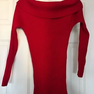 Gorgeous Silk Knit Off Shoulder Sweater
